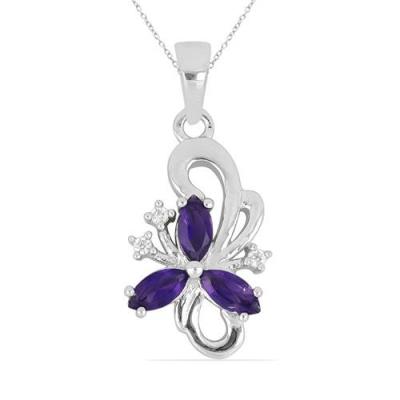 BUY STERLING SILVER NATURAL IOLITE GEMSTONE  PENDANT